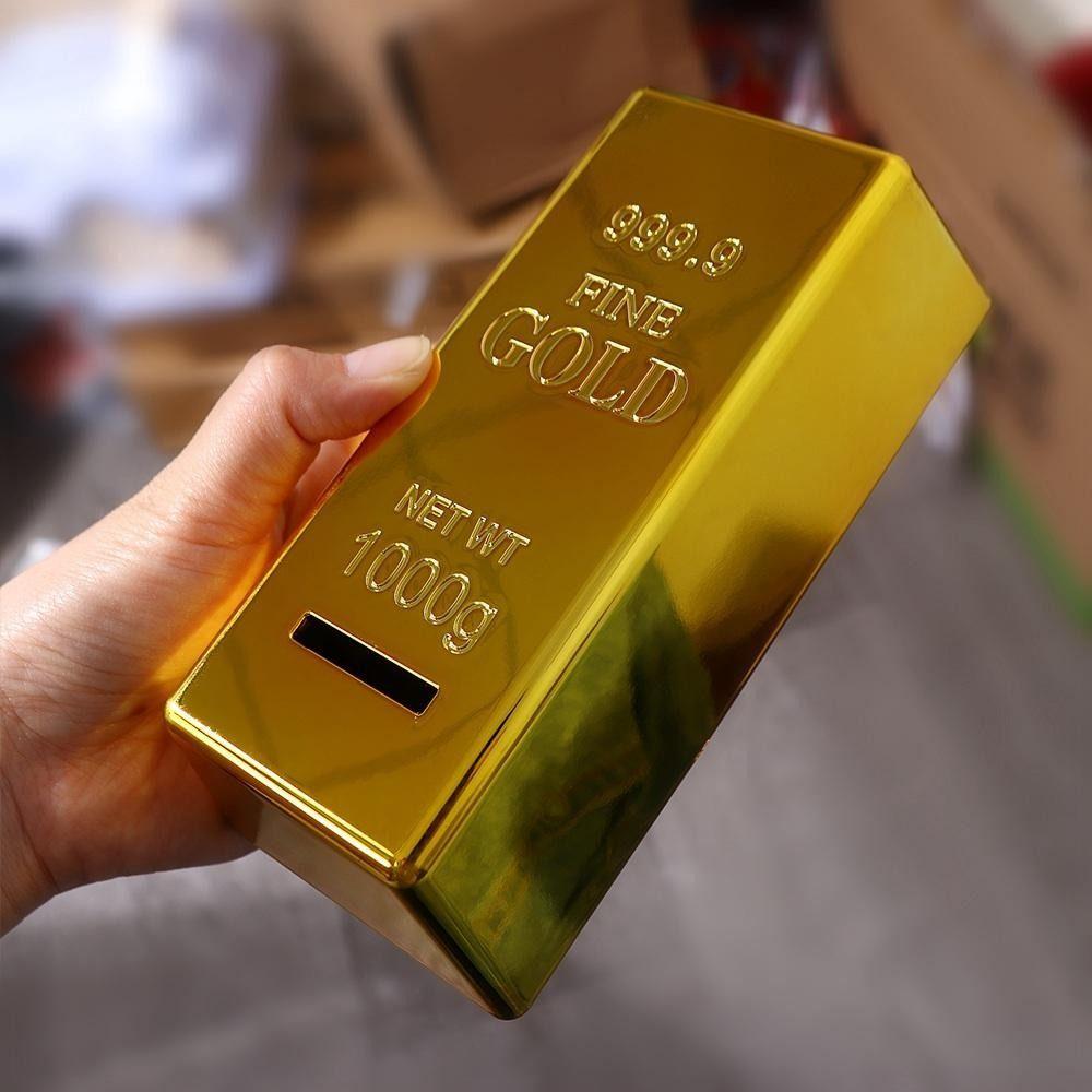 Glitzernder gefälschter Goldbarren Simulations-Goldbarren Ideales Geschenk Goldener Ziegel Heimdeko