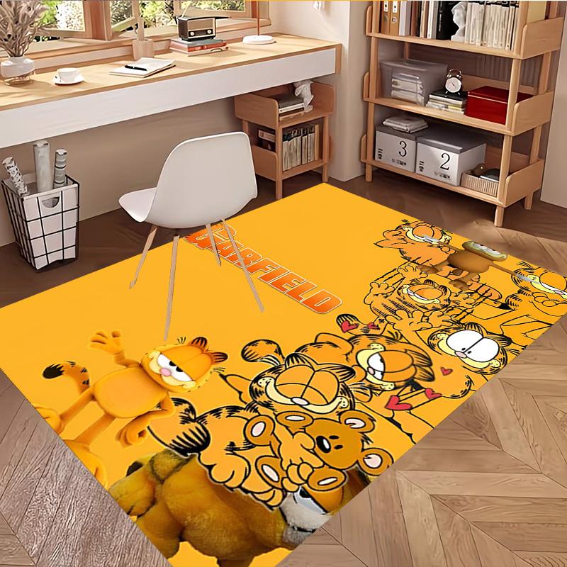 Garfield Print Rug, Washable Floor Carpet, For Entryway Dorm Laundry Room Office Study, Home Decor Birthday Christmas Gift