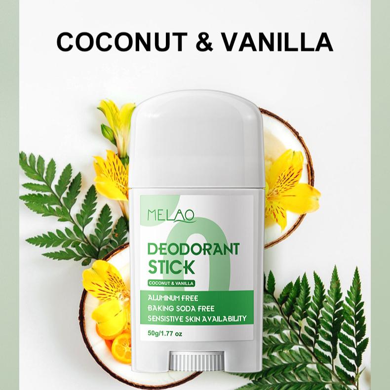 

Твердый бальзам для дезодорации запаха подмышек Антиперспирант стик Без алюминия Нежный аромат #COCONUT & VANILLA