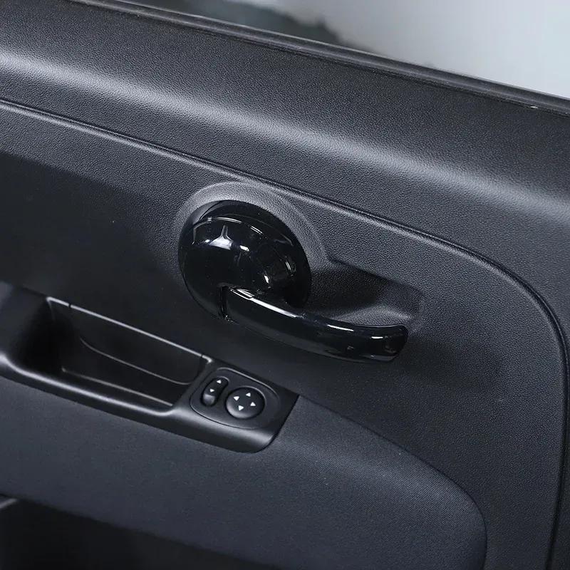 For Fiat 500 2010-2024 ABS Carbon Fiber Car Inside Handle Panel Frame Cover Trim Sticker Car  Accessories