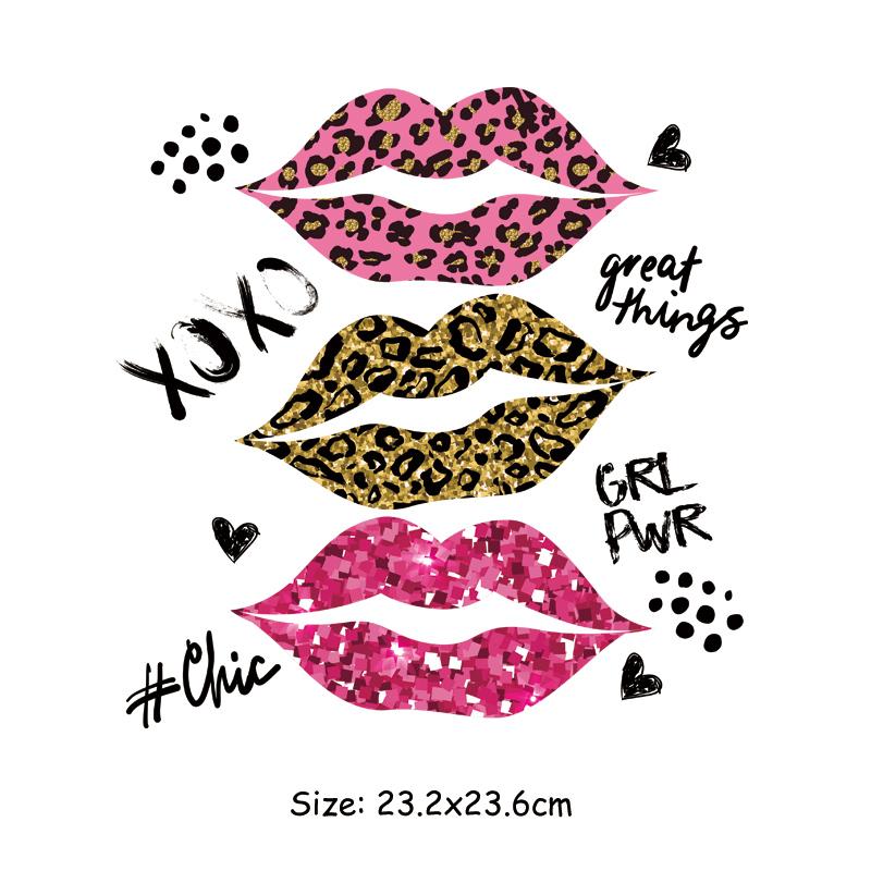 

Цветные нашивки для губ для одежды Parches Ropa, термопресс, аппликации, наклейки для одежды, джинсы, толстовки «сделай сам», термонакладки для одежды 23.2x23.6cm