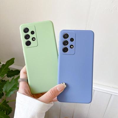 Camera Protector Soft Silicone Phone Case For Samsung Galaxy S25 Ultra S24 FE S23 S22 S21 Plus A56 A36 A16 A55 A35 A15 5G Matte Slim Back Cover