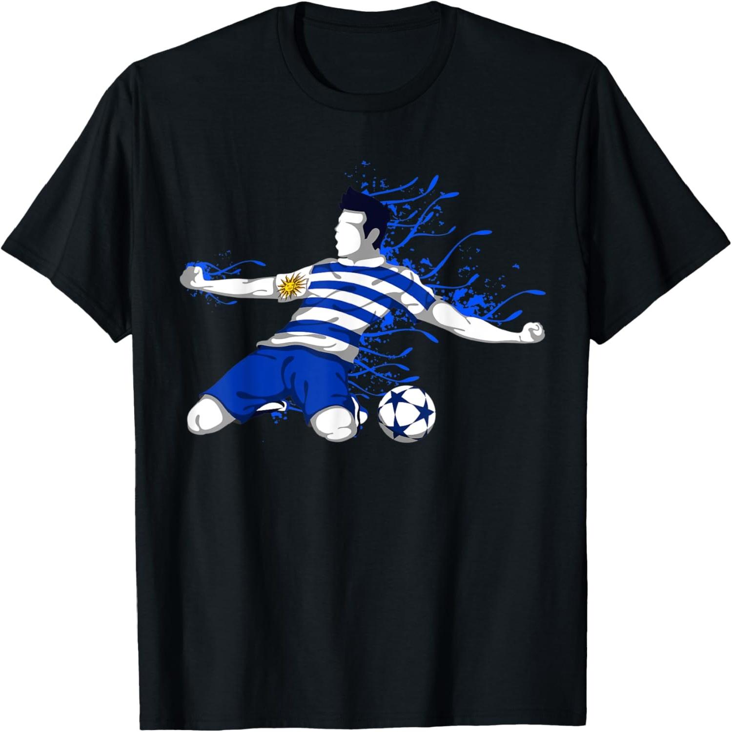 Uruguay Soccer Team Uruguayan National Flag Football Lovers T-Shirt S