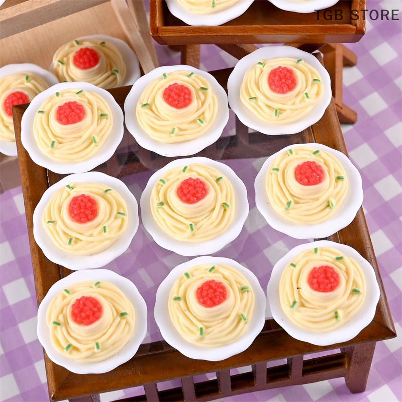 10PCS/Bag Simulation Noodles Dollhouse Toy Accessories Miniature Food Play Scene Model Micro Landscape Ornaments Home Decor