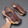 Fashion New Summer Beach Sandals 2024 Genuine Leather Men Shoes Summer New Large Size Men's Sandals Men Sandals Fashion Sandals Slippers
