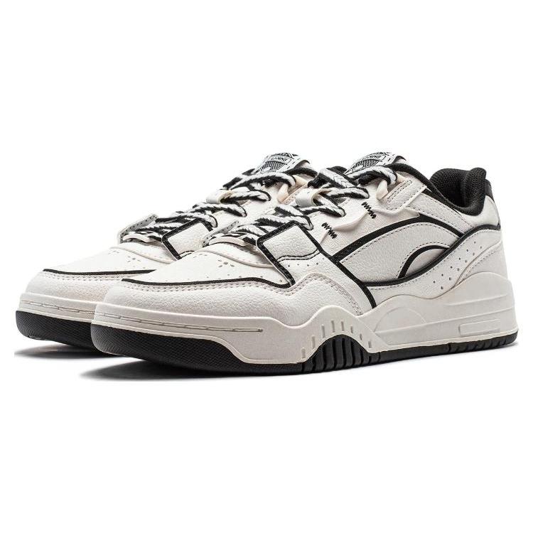 New LiNing Yuebai Breathable Lightweight Low Top Skateboard Shoes Women's White Black AGCS252-21