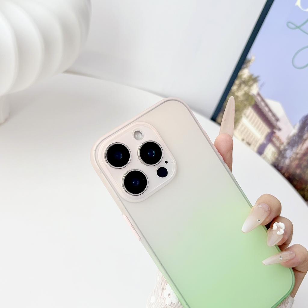 Translucent Gradient Matte Soft TPU Phone Case For iPhone 17 Air 16 Plus 15 14 13 12 11 Pro Max 17Pro 16Pro Non-slip Shockproof Protective Back Cover