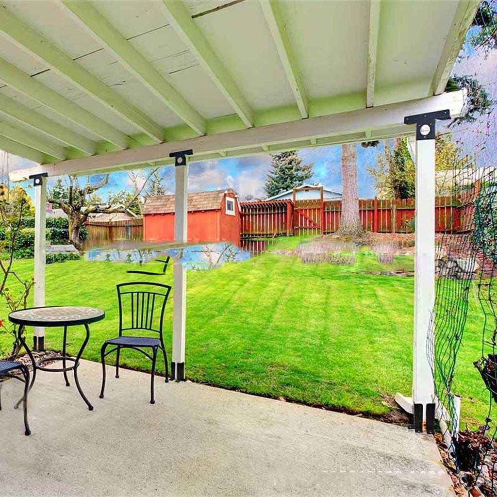 Heavy-Duty Canopy – Fixed Metal Corner Frames & T-Shaped 3-Way Extension, Adjustable Beam & Column Support Hardware