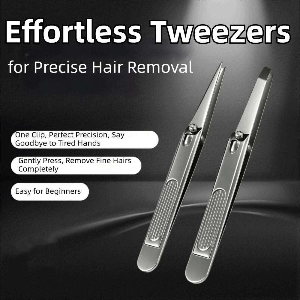 1/2Pcs Labor-Saving Effort Lever-Action Eyebrow Tweezers Fine Hairs Puller  Facial Hair Removal