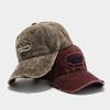 Embroidered Vintage Cotton Baseball Cap With Adjustable Fit For Casual Outdoor Wear