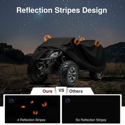 Quad Bike ATV Cover Universal Waterproof Dustproof Ultraviolet-proof Motorcycle Kart Black Protector