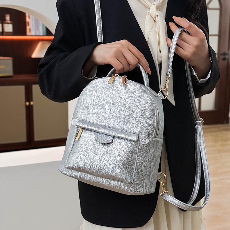 Backpack women's backpack new travel bag texture pu leisure travel schoolbag