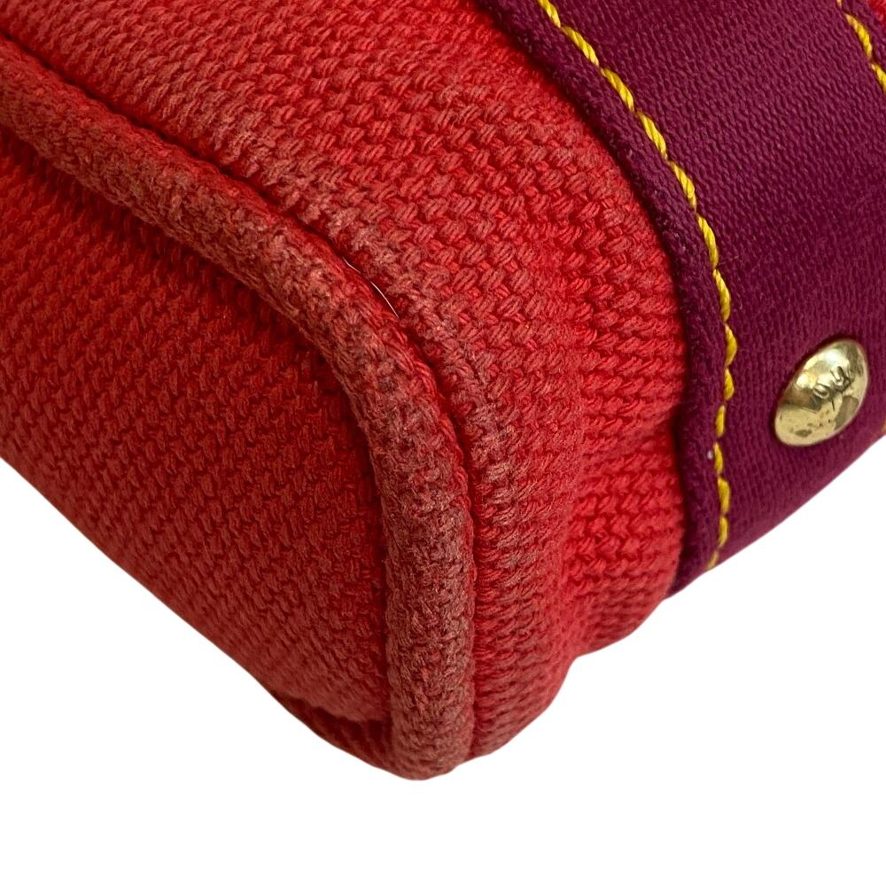 Louis Vuitton M40037 Tote Antigua Canvas Hippo PM Handbag Red Canvas Women Used