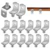 20Pcs Robust L-Shaped Shelf Support Brackets Iron Cabinet Pegs for Bookcase Kitchen Closet Office Shelving Units Shelf Holders