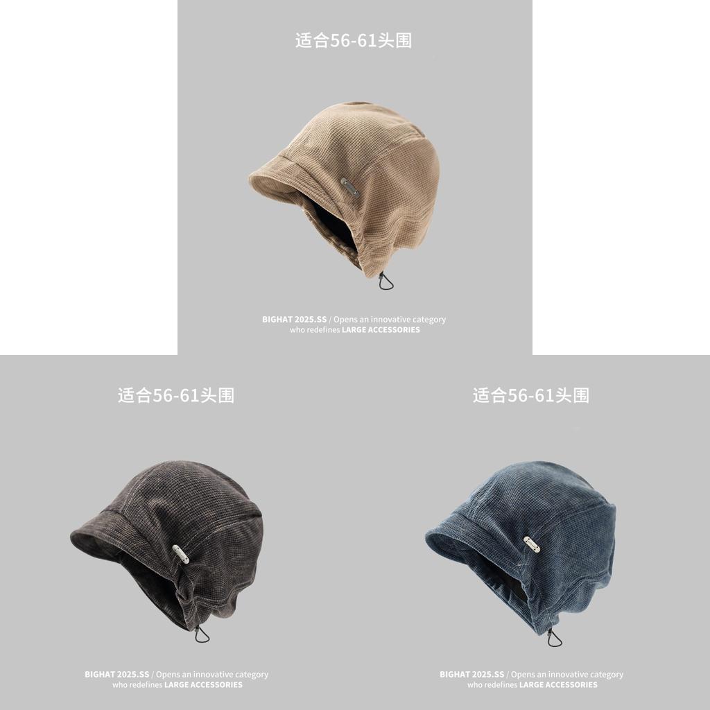 Vintage Denim Cap With Warmth And Windproof Features For Autumn Winter Fashion Enthusiasts