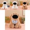 Adorable Plush Dog Toy For Kids Soft Creative Cartoon Dog Doll Gift In Brown And White