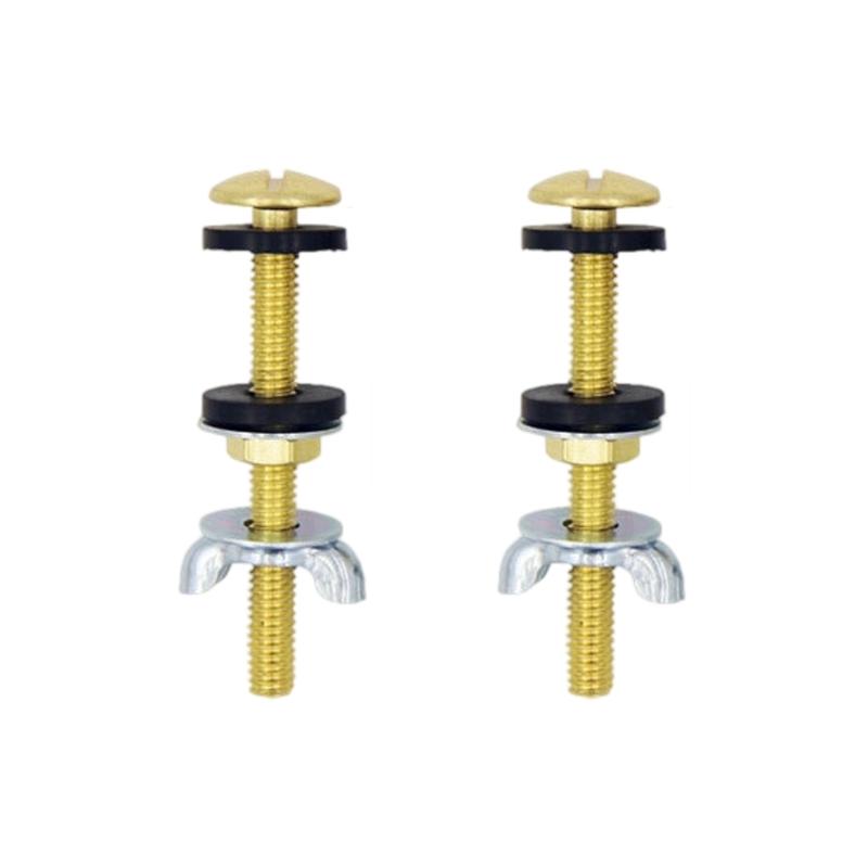 Strong Toilet Tank Mounting System Rustproof Metal Bolts Locking Nuts Sealing Gaskets Universal Application for House