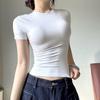 Sexy European & American Style Slim Fit Short Sleeve Round Neck T-Shirt - Versatile Summer Basic