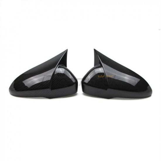 Rear View Side Mirror Cover For Ford Mondeo / Fusion 2013-20 Carbon Fiber Style