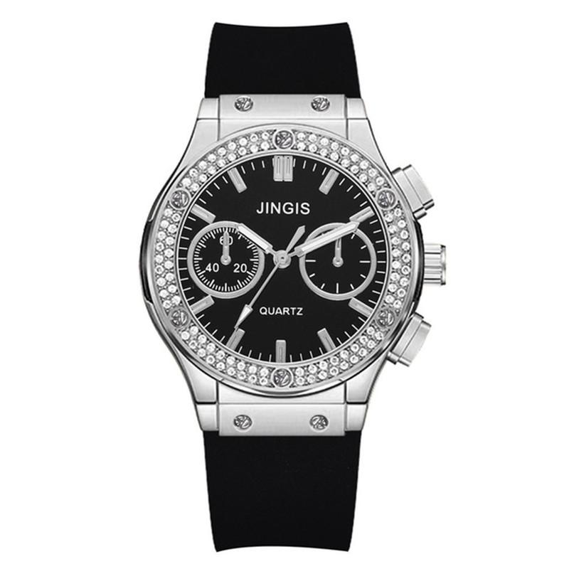 Fashion Rubber Women Watches Luxurious Brand Casual Diamond Female Quartz Wristwatches Simple Sport Clock Relogio Feminino