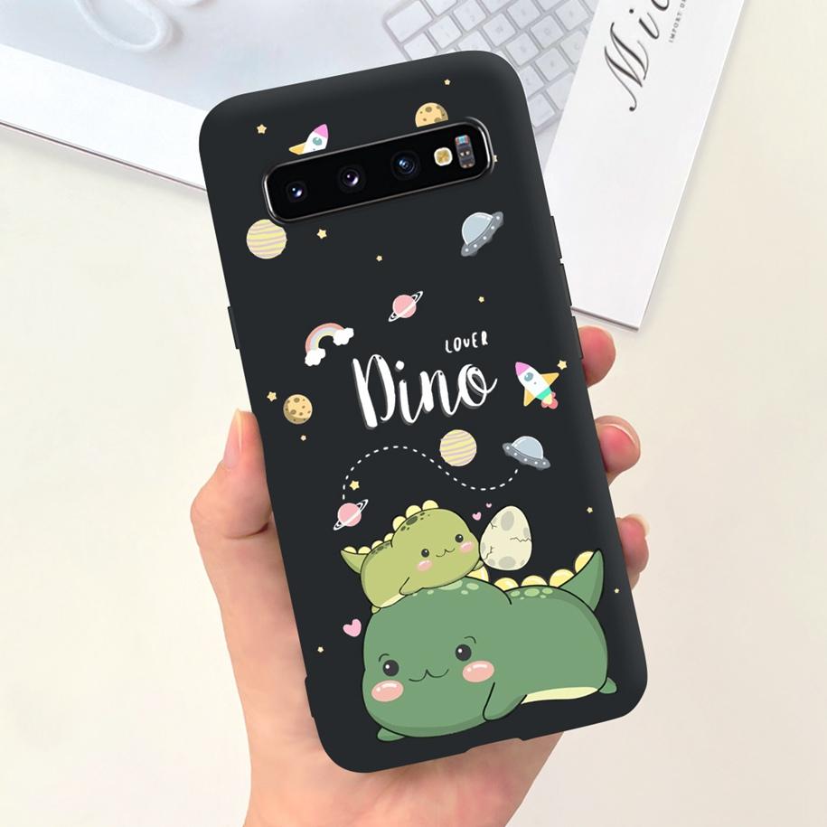 For Samsung S10 Plus SM-G975F Case Cute Dinosaur Duck Cartoon Soft Silicone Phone Cover For Samsung Galaxy S10 S10e G973F Bumper