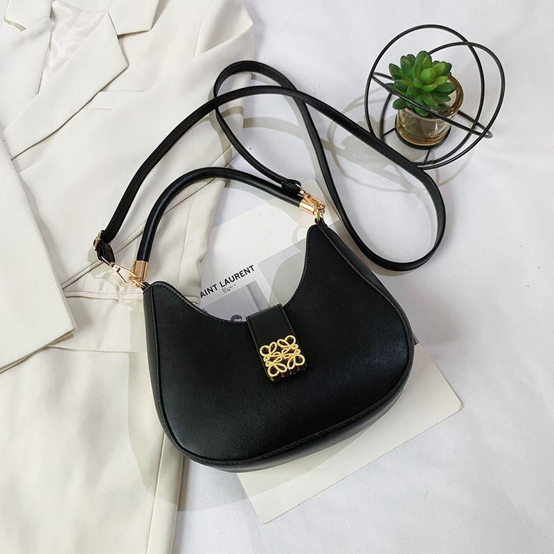 2023 New Fashion Shoulder Bag Casual Crossbody Bag Simple Chic Handbag Street Style Trendy Crescent Bag