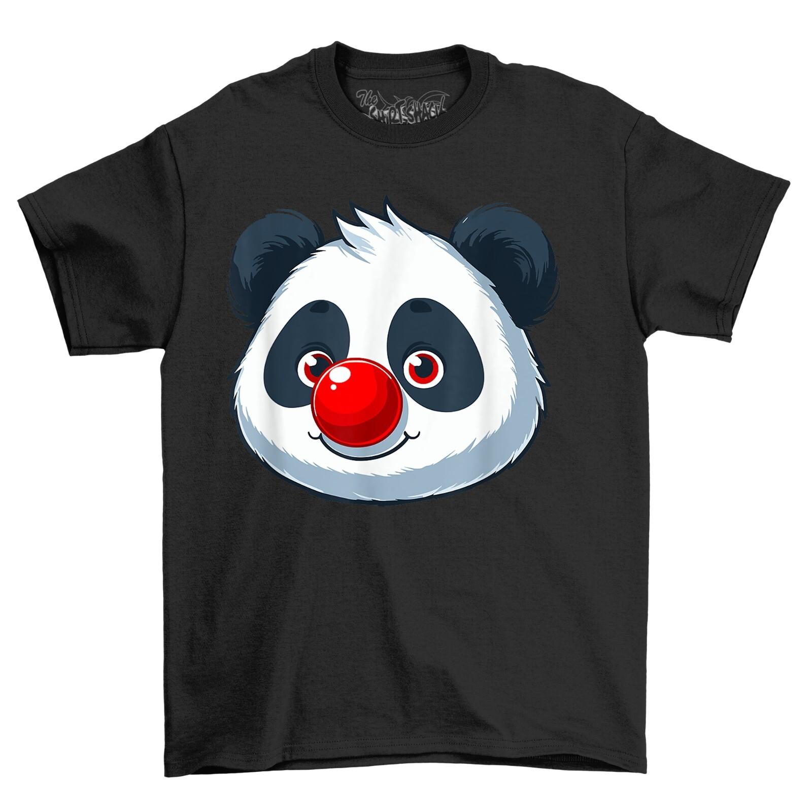 

Happy Panda Red Nose Novelty Funny T-Shirt Mens Womens Tees Top Adults and Comedy Tee Shirt 3XL