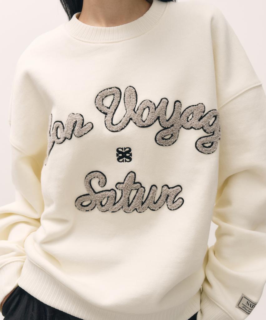 Seteo Bon Voyage Boucle Brushed Sweatshirt Cream