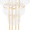 3 Tiers Wedding Vases Centerpieces Crystal Flower Stand, Modern Gold Round Pedestal Stand, Circular Chandelier Base for Wedding
