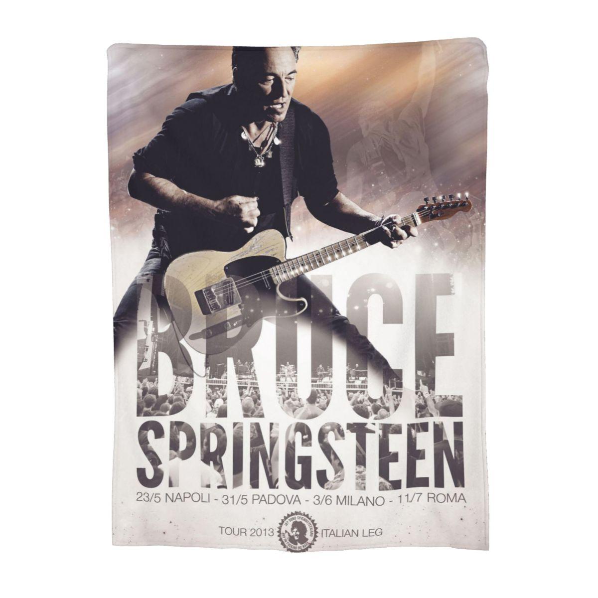 Bruce Frederick Springsteen Is An American Singer Blankets Soft Warm Flannel Throw Blanket Plush for Bed Livingroom Picnic Couch 80x120cm