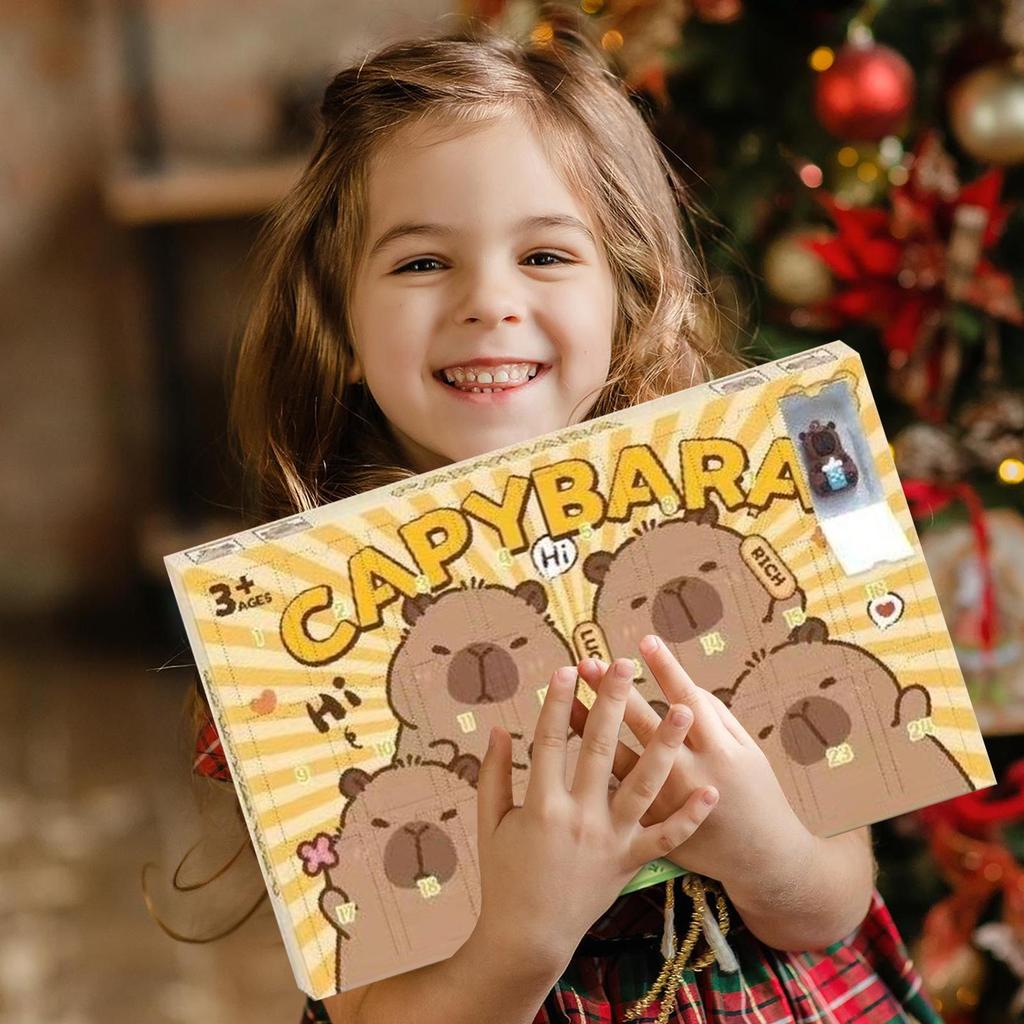 3D Capybara Christmas Advent Calendar 2025, Cute Animal Toy & Holiday Home Decor for Kids, Boys, Girls Unique Countdown Gifts