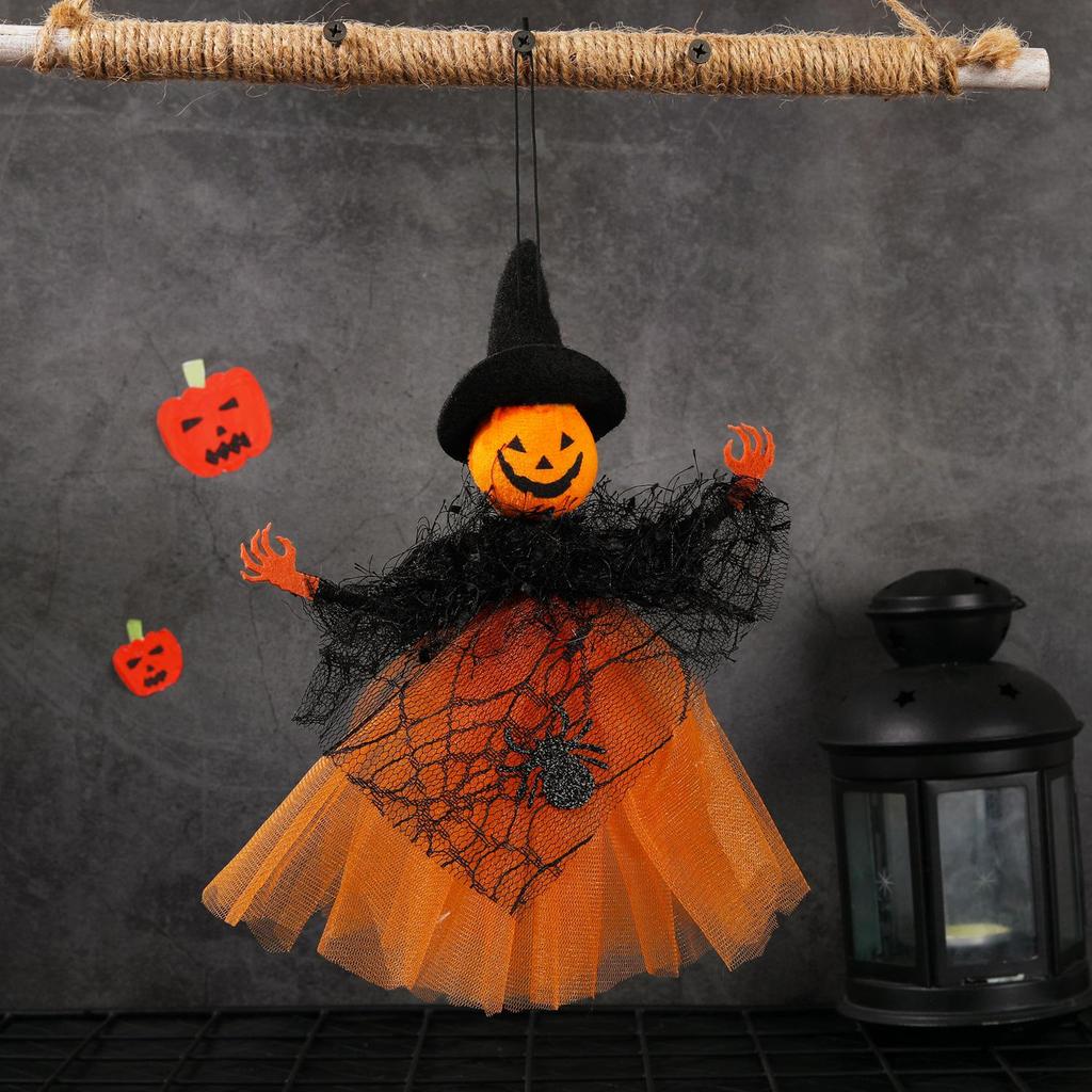 New Halloween Gauze Bar Pendant: Pumpkin, Witch, Ghost Scene Decoration