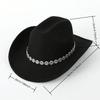 European and American popular small flower sequins women's western cowboy top hat outdoor jazz hat