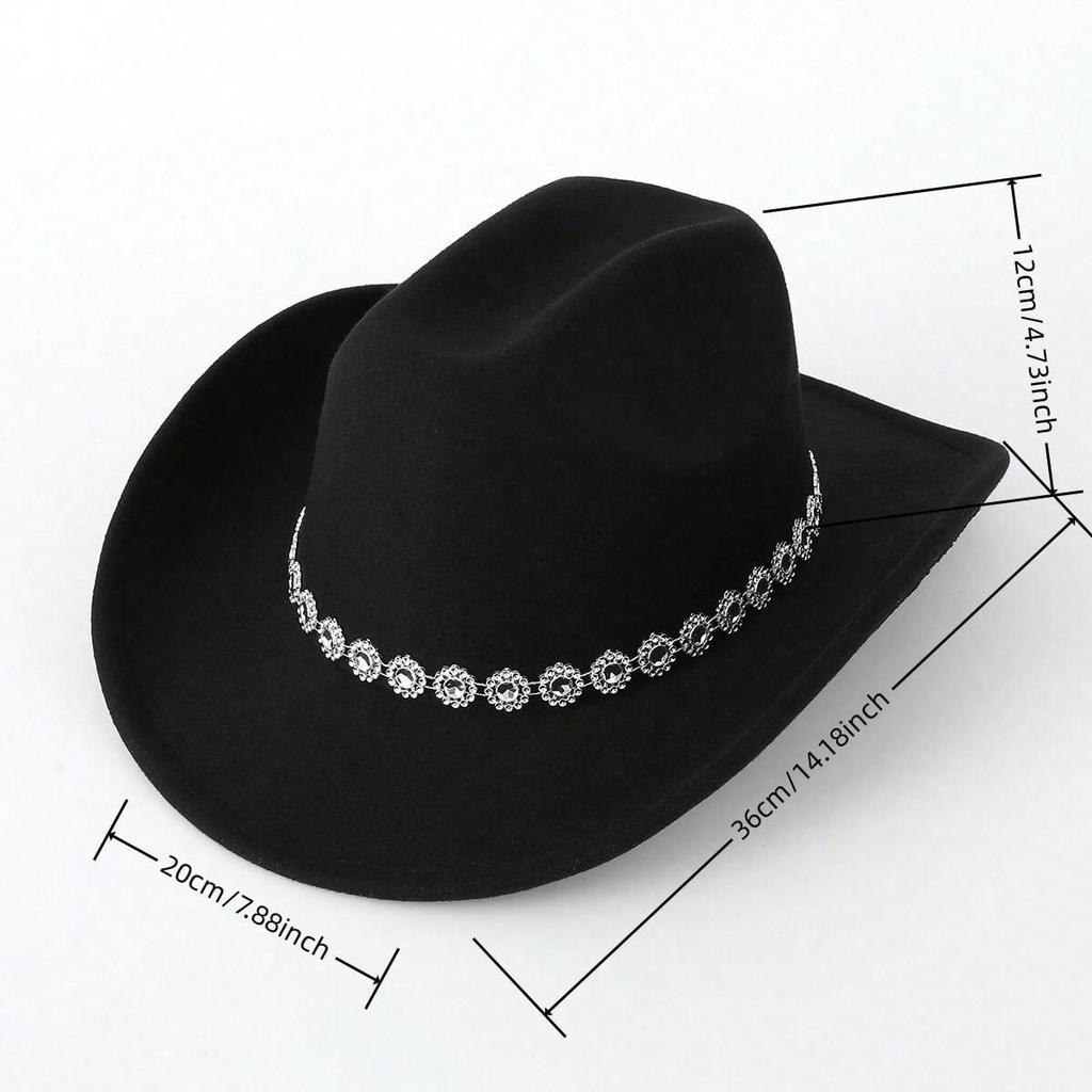 European and American popular small flower sequins women's western cowboy top hat outdoor jazz hat