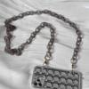 New Phone Accessory Detachable Parts Chain Grey Crossbody Resin Luxury Strap Phone Case Chains Acrylic Shoulder Lanyard Hanging Chain