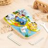 Wooden Farm Transportation Screw Toy, 3D Puzzle Metal Screw Tool, Color and Shape Recognition, Hand Eye Coordination Training,Educational Teaching Toy