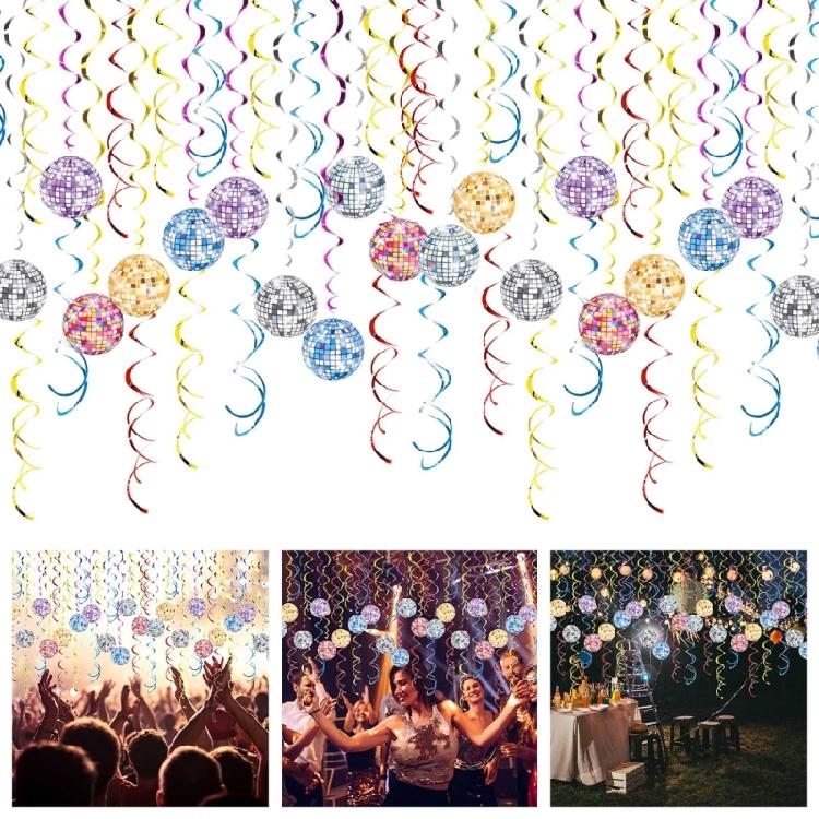 Discotheque Hanging Swirls Indoor Ceiling Hangings Unique Ceiling Art Enhancing Any Office Setting Great Gift Choice