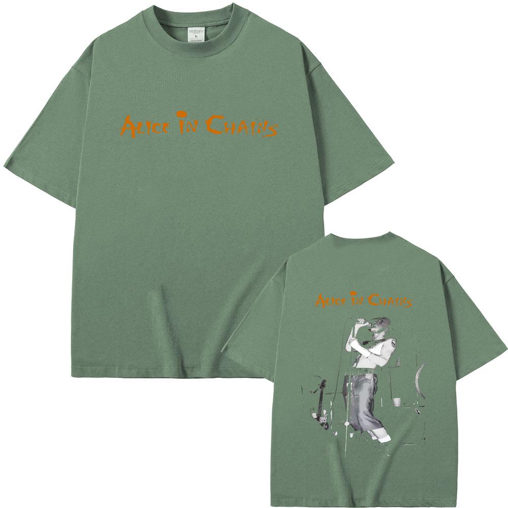 

Classic Rock Band Alice in Chains Graphic Tshirts Men Women Retro Gothic Punk Streetwear Unisex Oversized Short Sleeve T Shirts 4XL
