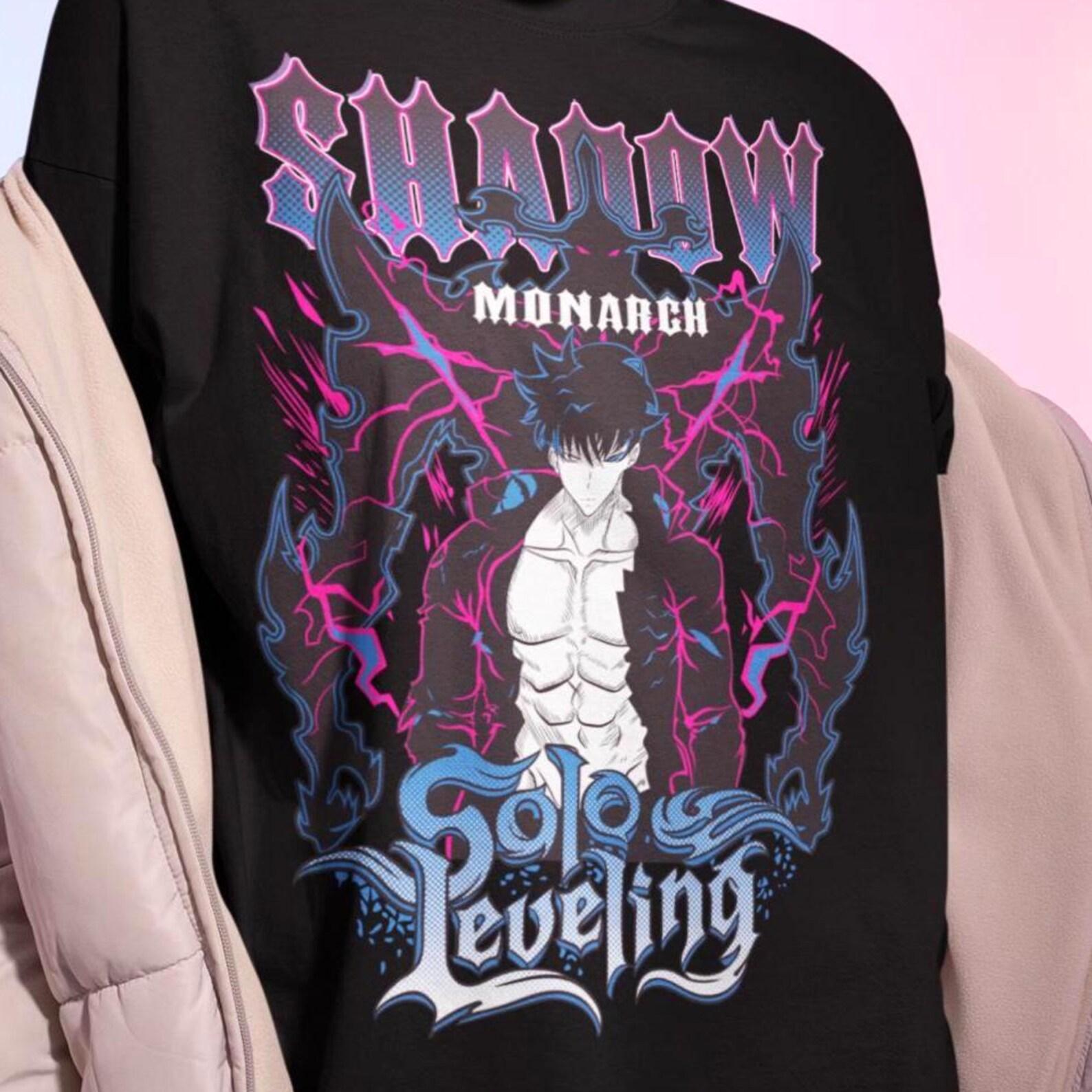 Shadow Monarch Tshirt - Jin Woo Shirt,Statue of God,Sung Jin-Woo,Anime Tee S