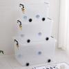 Miflame Clear Rolling Storage Bin with Lid