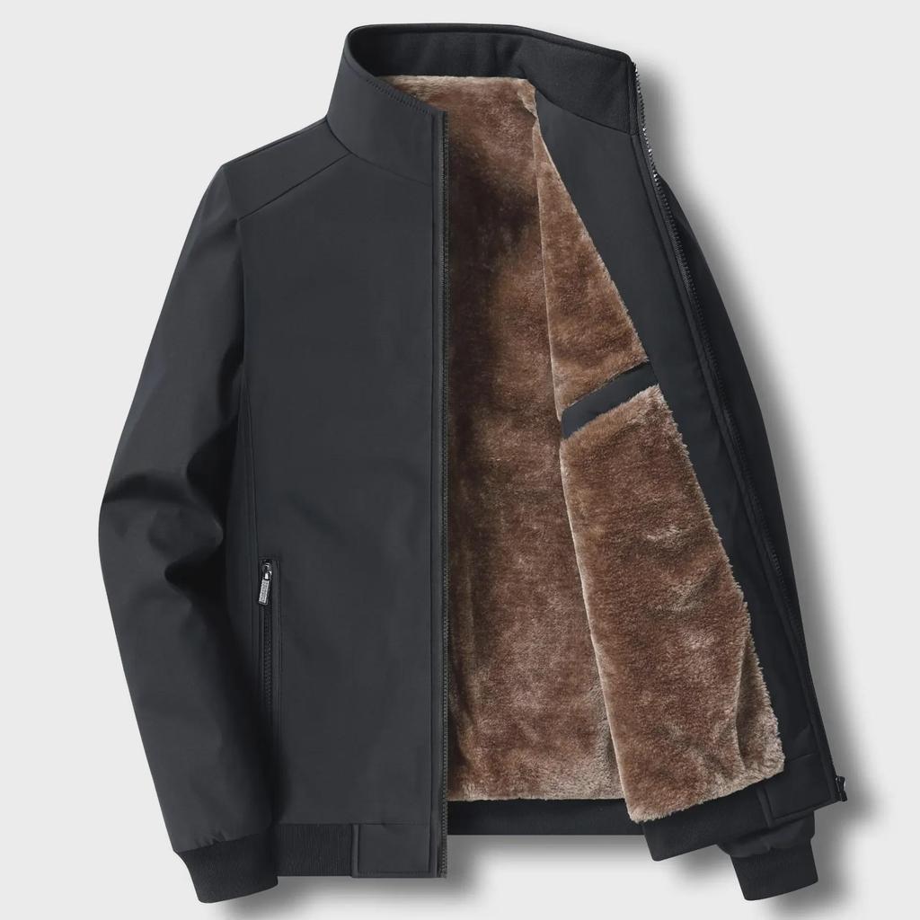 2026 Dad's Velvet Coat: Thick, Warm Casual Jacket for Autumn and Winter - Perfect for Middle-Aged and Elderly Men