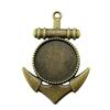 10 Stück 20mm Innenmaß Antik-Bronze Farbe 34 Stil Cabochon Fassung Anhänger Passend für 20mm Glas Cabochon