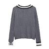 Spring 2025 Women's Fashion Cable Knit Cardigan - European & American Style