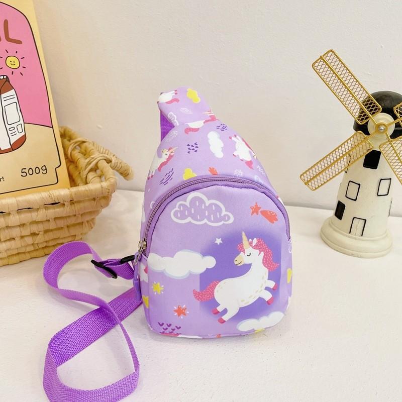 Trendy Children s Crossbody Bag Unique Preschool Backpack For Everyday Use And Fun Purple Unicorn