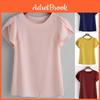 Lotus Summer Women Short Sleeve Blouse Tops Ladies Loose T Shirt Casual Top Tee