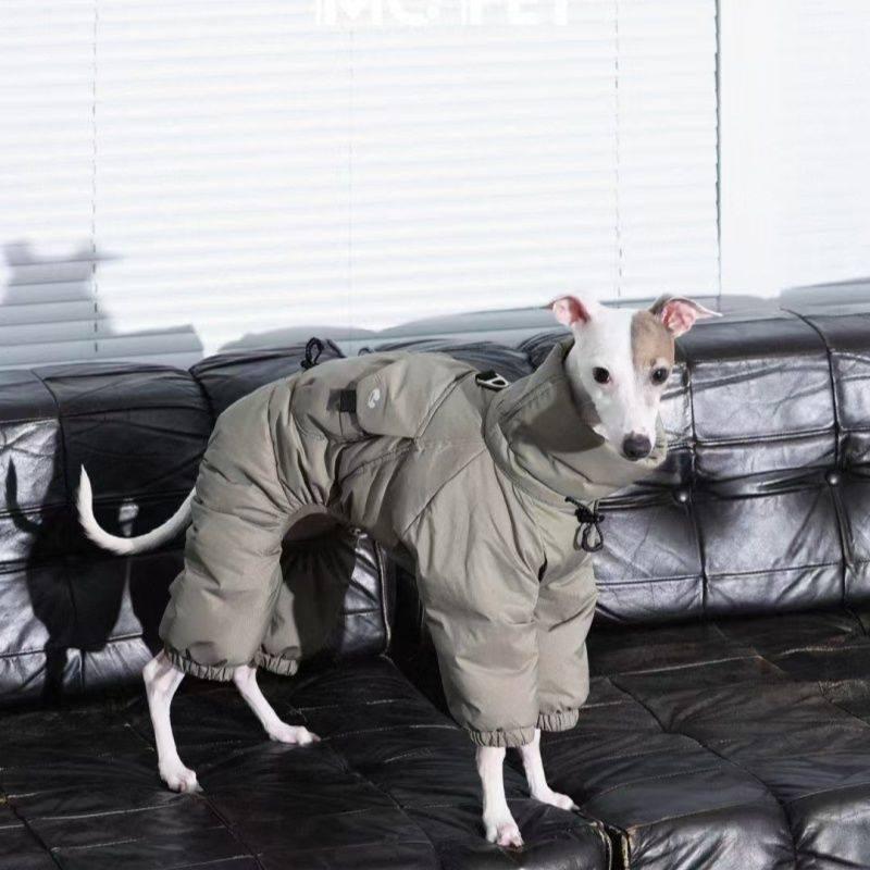 Medium Dog Warm Cotton Hoodie Sweater Winter Whippet Greyhound Style Pet Coat