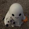Whimsically Ghostly Holding Cats Pumpkin Resins Figurine Halloween Home Decors Artistic Craft Nontoxic Finish Ornament