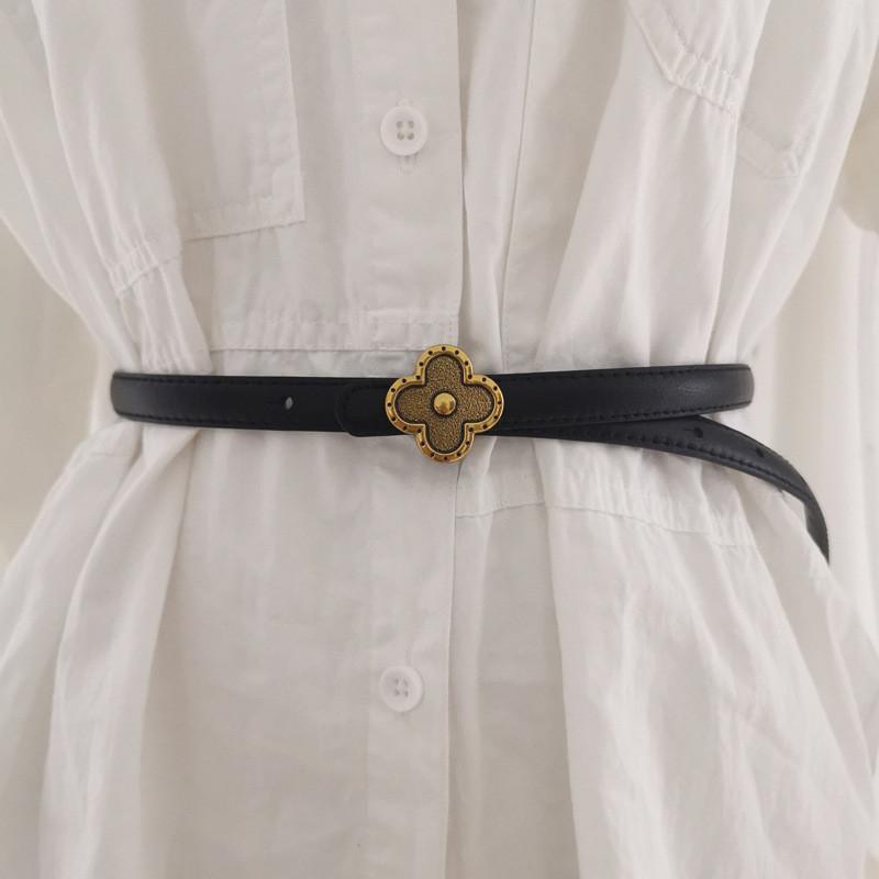 Womens Genuine Leather Waist Strap With Alloy Buckle For Formal And Casual Styles