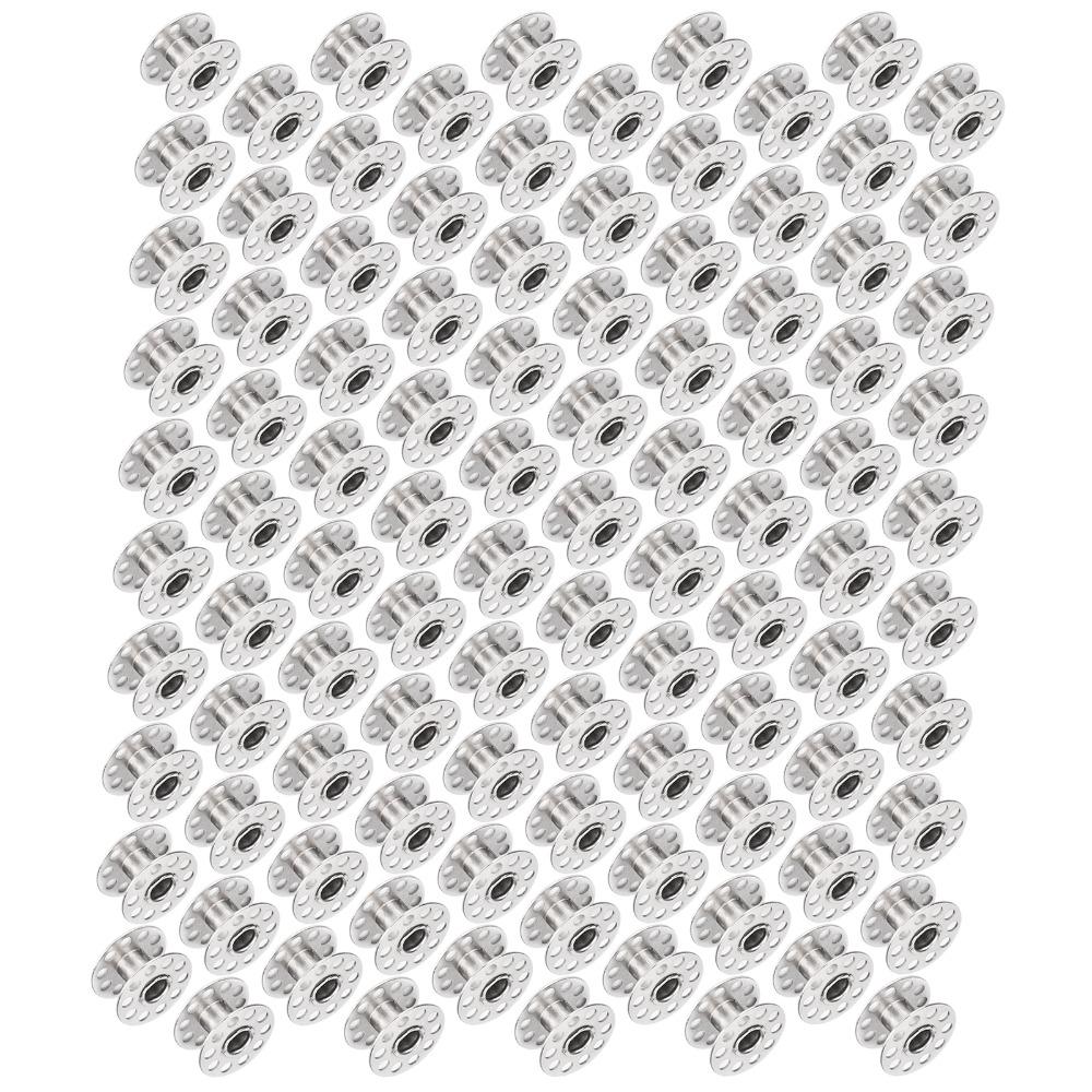 100pcs Iron Plating Sewing Machine Bobbin Household Generic Universal Bobbin Durable Metal Bobbin Home Sewing