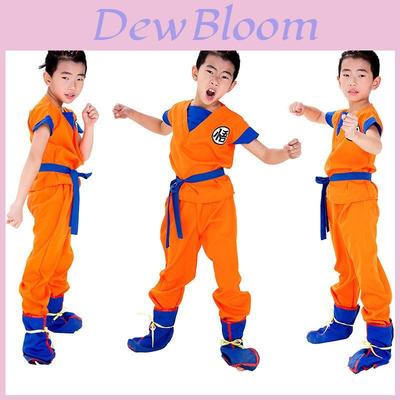 Vibrant Kids Adult Anime Dragon Ball Z Goku Cosplay Costume Set For Fancy Parties